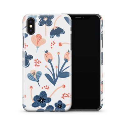 Skal till Apple iPhone X - Polka - Turkos