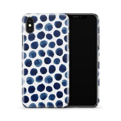 Skal till Apple iPhone X - Polka - Vit