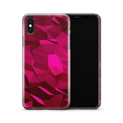 Skal till Apple iPhone X - Polygon - Blå/Lila/Röd