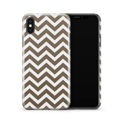 Skal till Apple iPhone X - Ränder - Brun