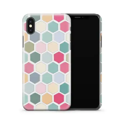 Skal till Apple iPhone X - Retro Blommor - Brun