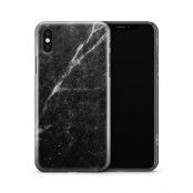 Skal till Apple iPhone X - Rough black marble