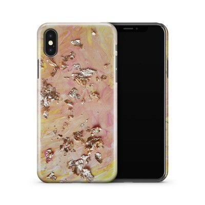 Skal till Apple iPhone X - Rutig - Rosa/Grå