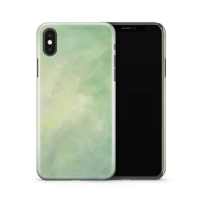 Skal till Apple iPhone X - Vattenfärg - Grå/Röd