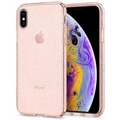 Spigen Liquid Crystal Glitter (iPhone Xs) - Rosa
