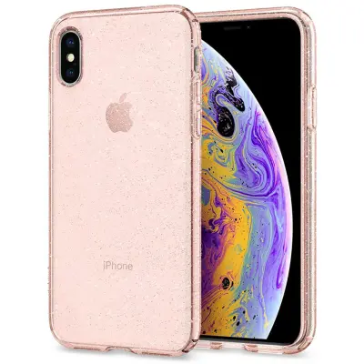 Spigen Liquid Crystal Glitter (iPhone Xs) - Rosa