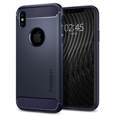 SPIGEN Rugged Armor Skal till Apple iPhone XS / X - Blå