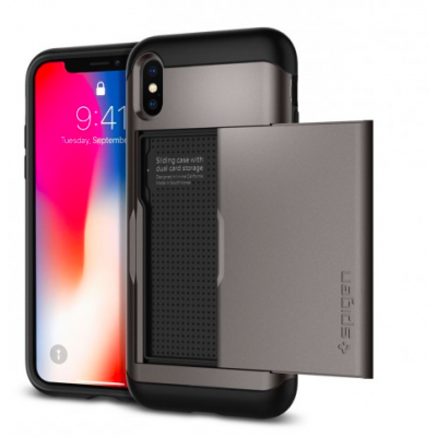Spigen Slim Armor CS (iPhone X) - Gun metal