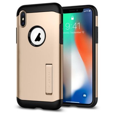SPIGEN Slim Armor Skal till iPhone XS / X - Gold