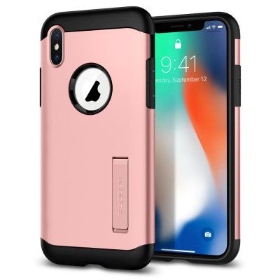 SPIGEN Slim Armor Skal till iPhone XS / X - Rose Gold