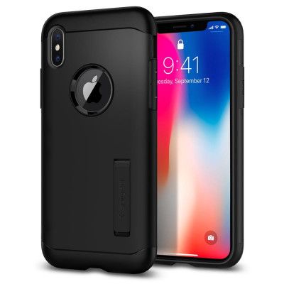 SPIGEN Slim Armor Skal till iPhone XS / X - Svart