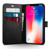 Spigen Wallet S Plånboksfodral till Apple iPhone XS / X - Svart