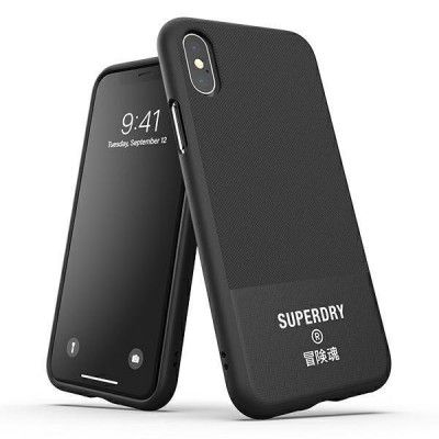 SuperDry Molded Canvas Skal iPhone X/XS - Svart