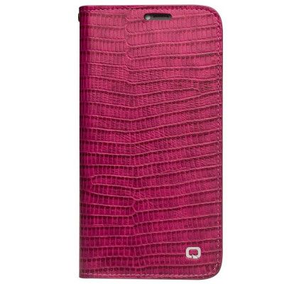 Trasig förpackning: Qialino Pink Croco (iPhone X/Xs)