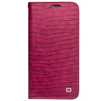 Trasig förpackning: Qialino Pink Croco (iPhone X/Xs)