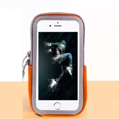 Universalt sportarmband för mobiler upp till 6.5 tum - Orange