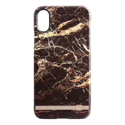 Mobilskal | iPhone X | Uunique Print Design Brown/Gold Marble