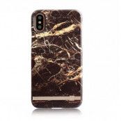 UUNIQUE Print Design Skal till iPhone X - Gold Marble