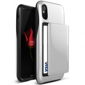 Verus Damda Glide Card Slot Skal till Apple iPhone X - Silver