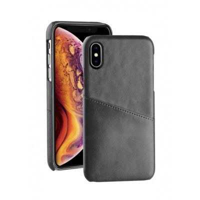 Vivanco Läderskal 1-kortfack iPhone X/Xs Svart