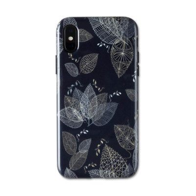 Wilma Midnight Shine Leaf Lines Skal till iPhone X/Xs