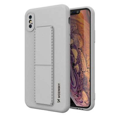 Wozinsky Kickstand Silicone Skal iPhone XS/X - Grå