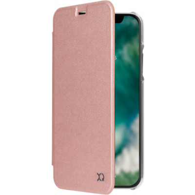 Xqisit Flap Cover Adour (iPhone X) - Roséguld