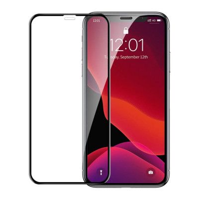 Baseus 0.23mm Böjd Härdat glas iP XS Max Svart