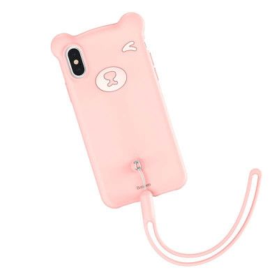 Baseus Bear Silikon skal iPhone XS Max Rosa