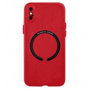 BOOM iPhone XS Max Läderskal Magsafe - Röd