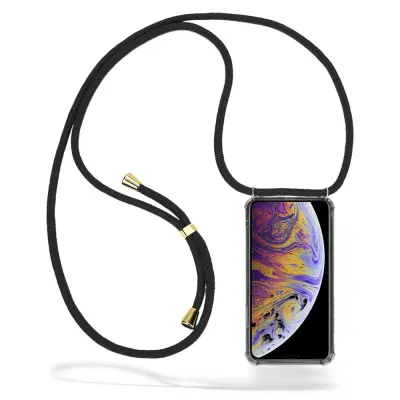 Boom iPhone Xs Max skal med mobilhalsband- Black Cord
