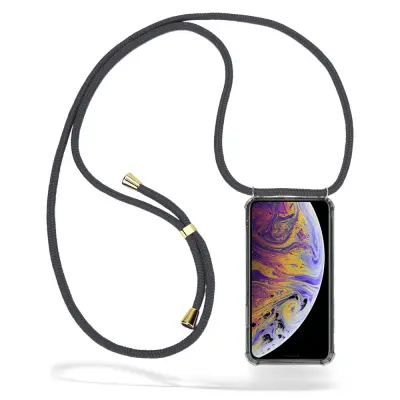 Boom iPhone Xs Max skal med mobilhalsband- Grey Cord