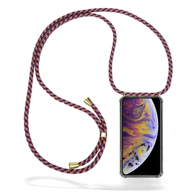 Boom iPhone Xs Max skal med mobilhalsband- Red Camo Cord