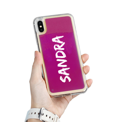 Designa Själv Neon Sand skal iPhone Xs Max - Violet