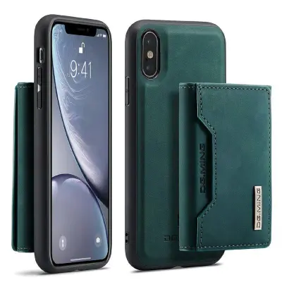 DG.MING M2 Series Magnetiskt Stöttåligt Fodral i Grön för iPhone XS Max