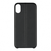 Essentials iPhone XS Max PU Stripe Cover - Svart
