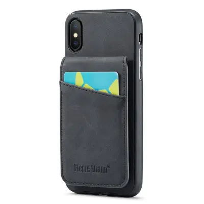 FIERRE SHANN iPhone XS Max Fodral KonstLäder - Svart