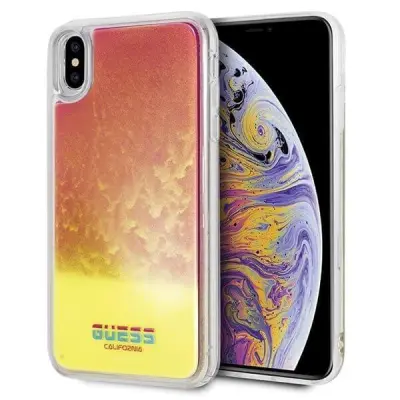 Guess skal iPhone Xs Max California Glow in the dark Rosa