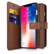 ITSKINS Magnetic Plånboksväska till iPhone XS Max - Brun