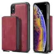 JEEHOOD iPhone XS Max Skal Röd med Avtagbar Plånbok