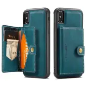 JEEHOOD Wallet Kickstand Case iPhone XS Max 6.5 tum Grön