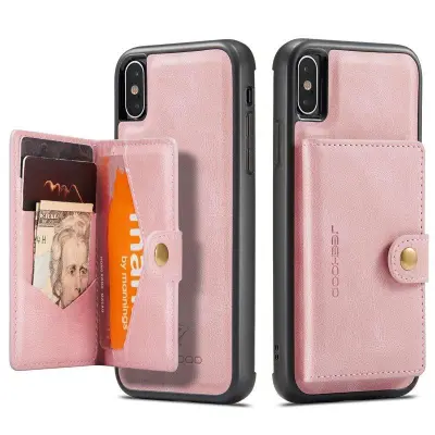 JEEHOOD Wallet Kickstand Case iPhone XS Max 6.5 tum Rose Gold