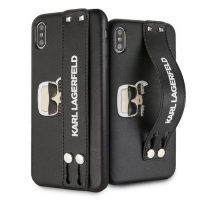 Karl Lagerfeld Iconic Hand Strap Skal iPhone Xs Max - Svart