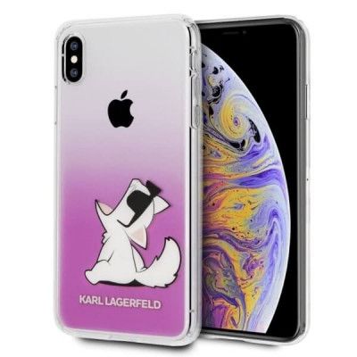 Karl Lagerfeld Skal iPhone Xs Max Choupette Fun - Rosa