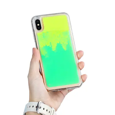 Liquid Neon Sand skal till iPhone Xs Max - Grön