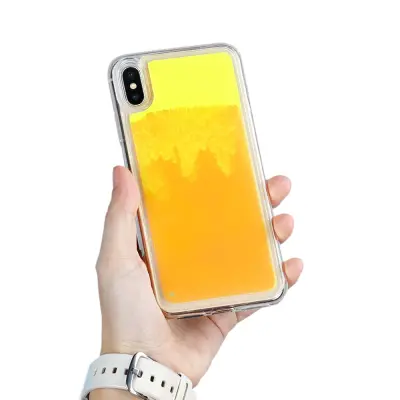 Liquid Neon Sand skal till iPhone Xs Max - Orange