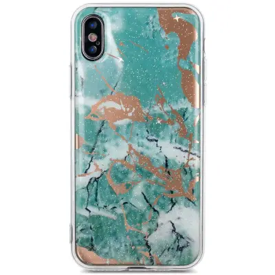 Marmur Marble Case (iPhone Xs Max) - Grön