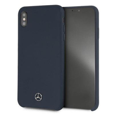 Mercedes Silicone Line Skal iPhone XS Max - Blå