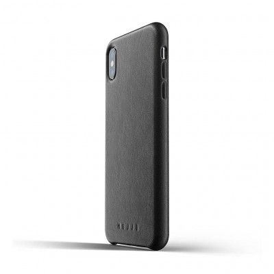 Mujjo Full Leather Case för iPhone XS Max - Svart