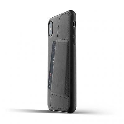 Mujjo Full Leather Wallet Case för iPhone XS Max - Oliv